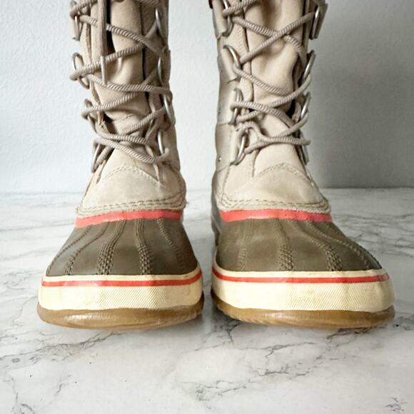 Sorel Joan of Arctic Knit Boot Women’s Size 8.5 Waterproof Winter Snow lace up - Picture 2 of 11